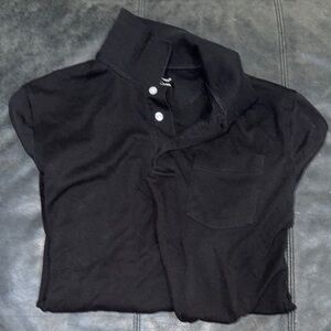 Black Polo Shirt with Pocket